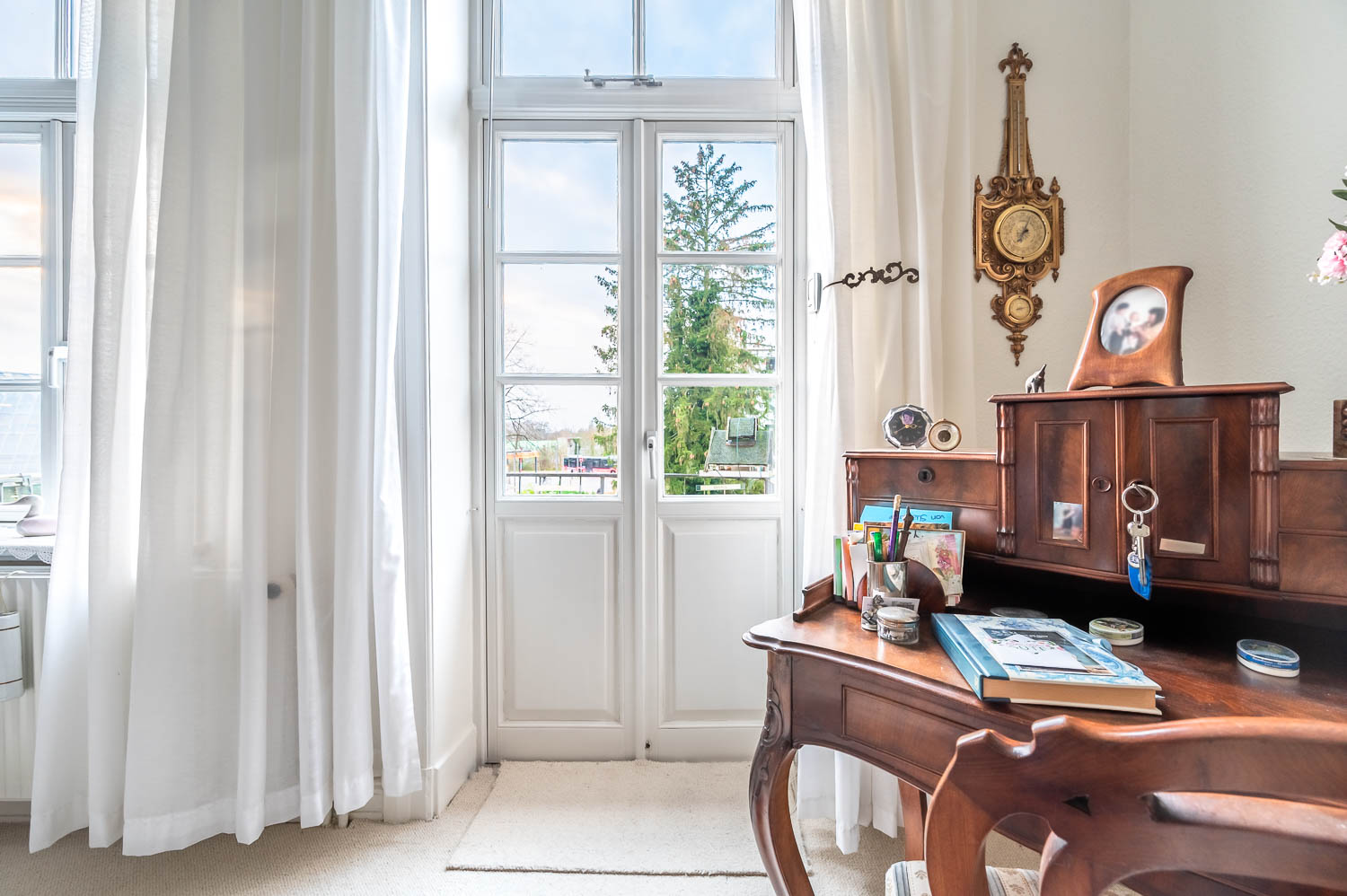 Blick zum Balkon